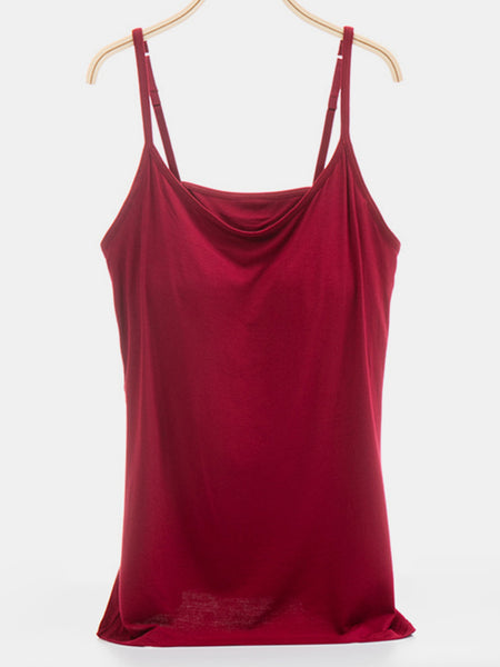 Scoop Neck Adjustable Strap Cami