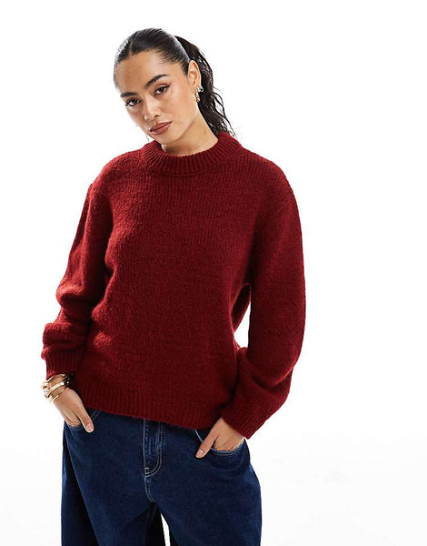 ASOS DESIGN oversized crew neck sweater in stripe