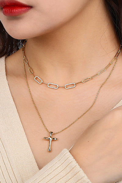 Cross Pendant 925 Sterling Silver Necklace