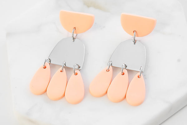 Doris Collection - Silver Sherbet Earrings