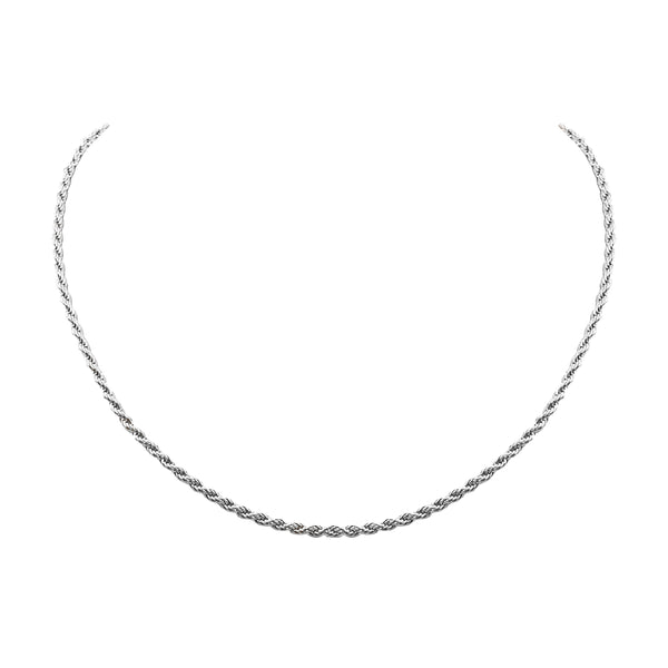 Goddess Collection - Silver Ravel Necklace 2.5 MM