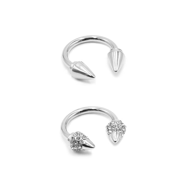 Spike Collection - Silver Ring Set