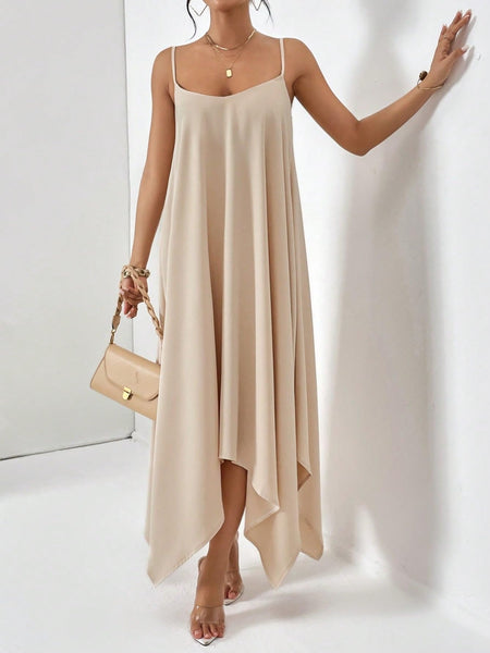 Scoop Neck Midi Cami Dress