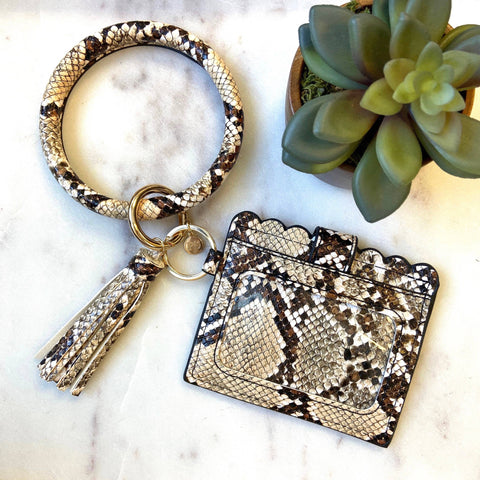 Pretty Simple - CARDHOLDER WITH KEYRING BANGLE & TASSEL - Zagari Essentials/Clementina's Boutique LLC